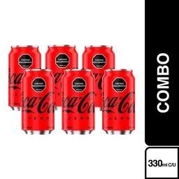 6 x Gaseosa Coca-Cola Zero 330 mL