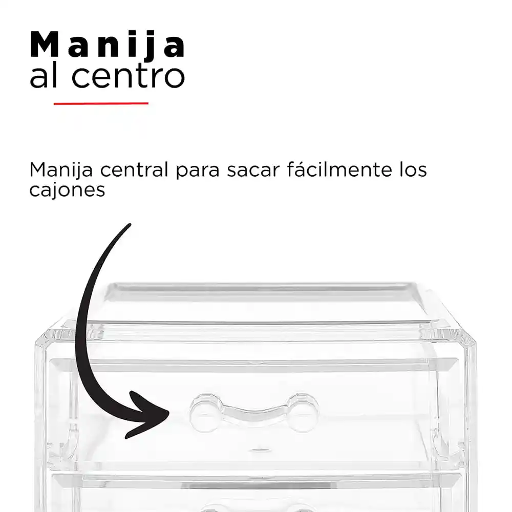 Miniso Gabinete Plástico Con 3 Cajones 15.3 x 12.1 x 10.7 cm