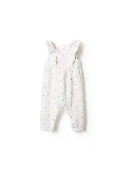 Mono Flowers Off White Talla 66 Niños Mango