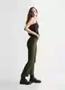 Pantalón Jean Flarecuv Verde Pastel Talla 18 Mango Girl Mango