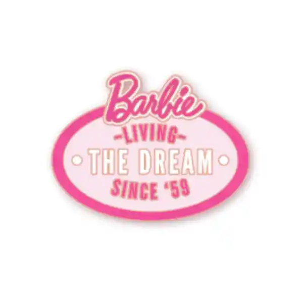 Afiche Brillante Con Insignia de Metal Serie Barbie Miniso