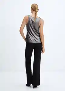 Top Xlame Gris Talla L Mujer Mango