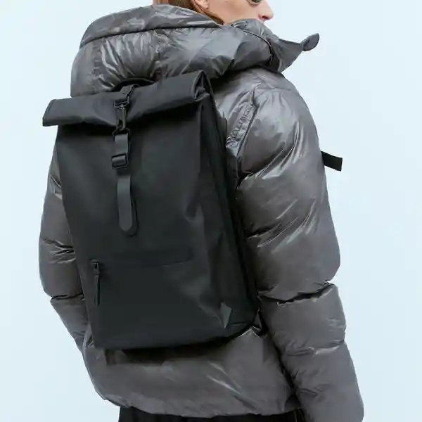 Rains Mochila Impermeable Rolltop Negro