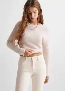 Jean Flare Cut Beige Talla 18 Teen Niñas Mango