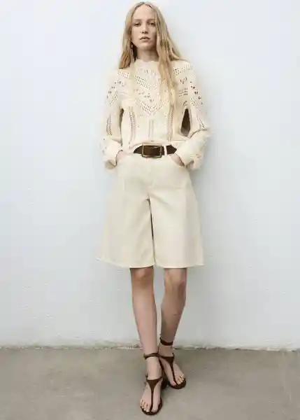 Jersey Espina Crudo Talla S Mujer Mango