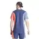 Adidas Camiseta Manga Corta Para Correr Hombre Azul Talla XS