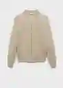 Chaqueta Cárdigan Luxusc Beige Talla XL Hombre Mango