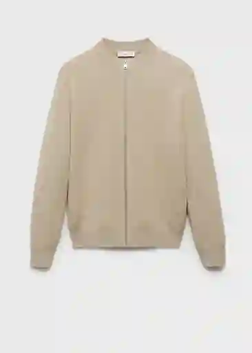 Chaqueta Cárdigan Luxusc Beige Talla XL Hombre Mango