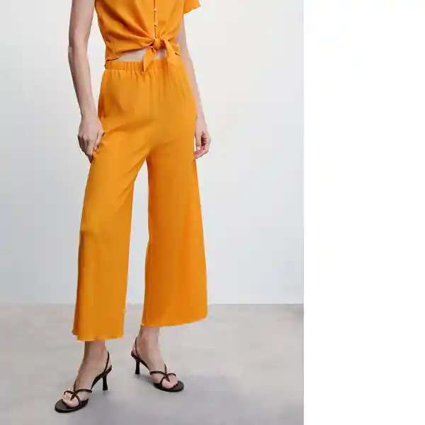 Pantalón Amura-H Naranja Talla S Mujer Mango