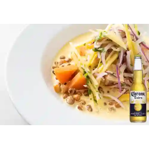 Combo Ceviche Miraflores + Cerveza Corona Bot. 355ml