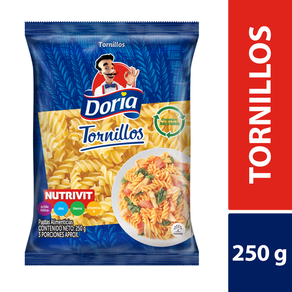 Doria Pasta Clásica Tornillos 250 g