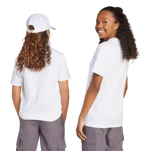 Adidas Camiseta Manga Corta Tee 160 de Niño Blanco Talla S