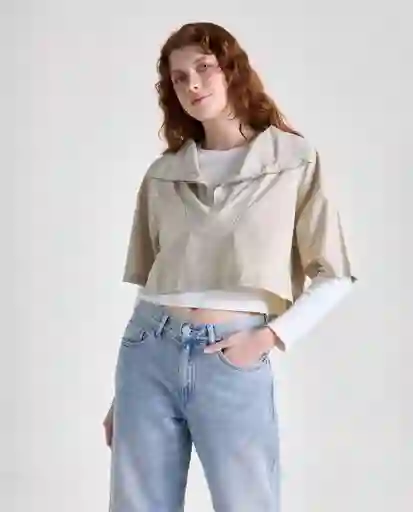 Camisa Mujer Caqui Talla M 619G000_CAQ150513 Americanino