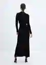 Vestido Night Negro Talla XL Mujer Mango