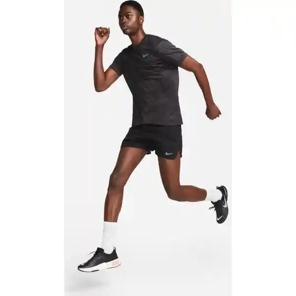 Nike Short Dri-Fit Rundvn Stride 4In Para Hombre Negro Talla XL