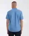 Camisa Denim Corta Azul Lago Primavera Oscuro M Chevignon