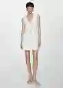 Vestido Roli Offwhite Talla 18 Mujer Mango