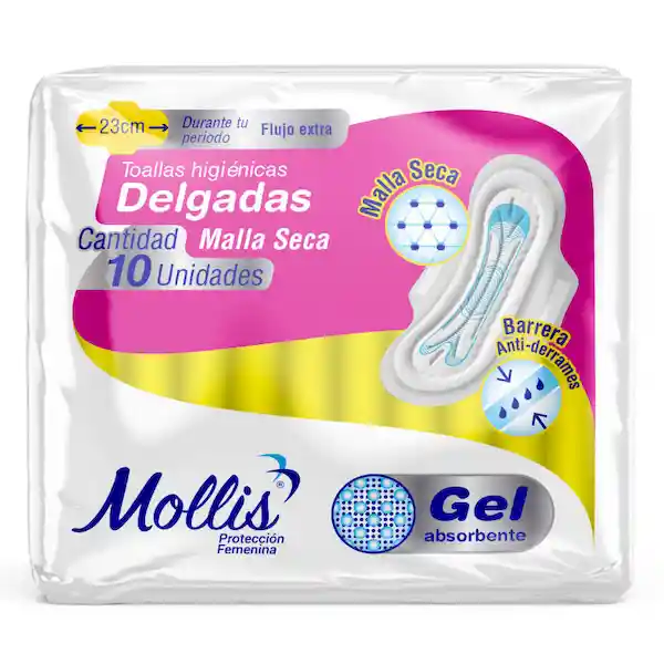 Mollis Toallas Higiénicas Malla Blanca