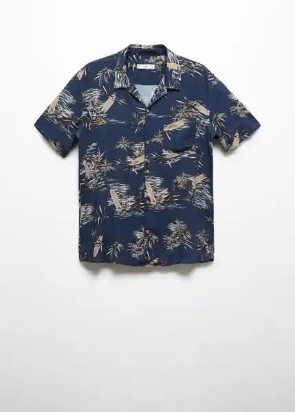 Camisa Phuket-H Azul Talla L Hombre Mango