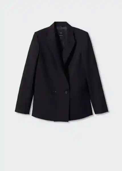 Blazer Americana Greta Negro Talla 24 Mujer Mango