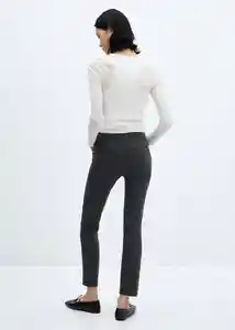 Pantalón Cola Gris Claro Vigoré Talla 36 Mujer Mango