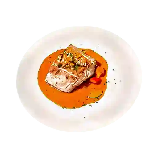 Salmón con Zucchini y Tomate
