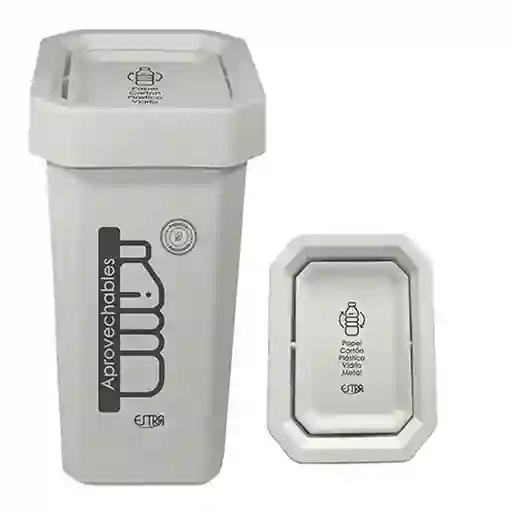 Estra Caneca Ecobins Vaiven Blanco 10 L