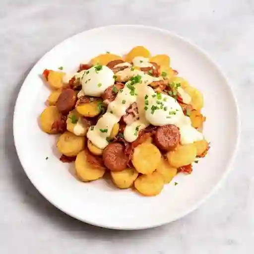 Salchipapa aborrajada