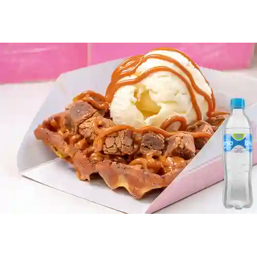 Waffle de Arequipe,Helado&Brownie +Brisa S/gas 600ML