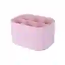 Organizador Plástico Compartimento Alta Macaron Rosa Miniso