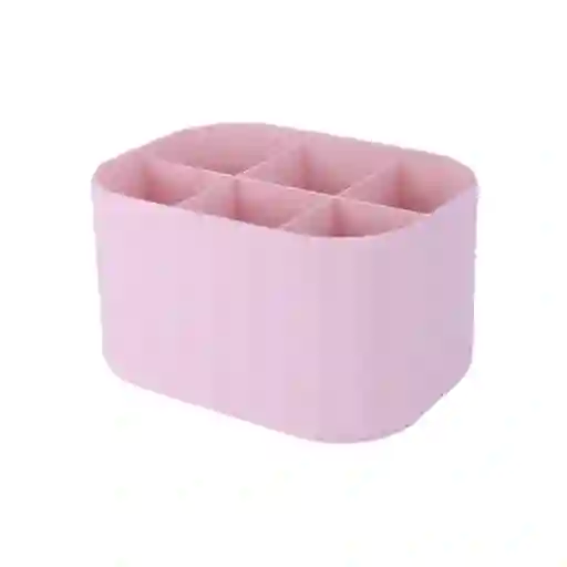 Organizador Plástico Compartimento Alta Macaron Rosa Miniso