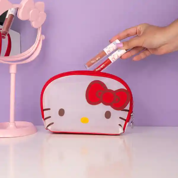 Bolsa Maquillaje Malla Circular Cinnamoroll Serie Sanrio Miniso
