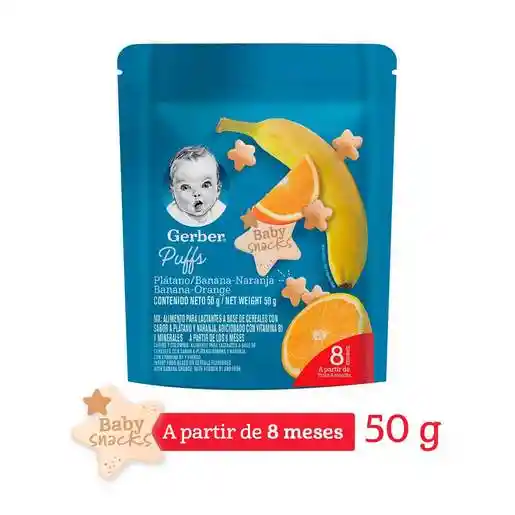 Galletas de cereal GERBER® Puffs Banana Naranja x 50g