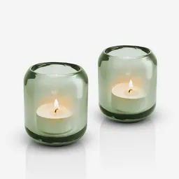 Evasolo Set Candelabro Acorn Verde