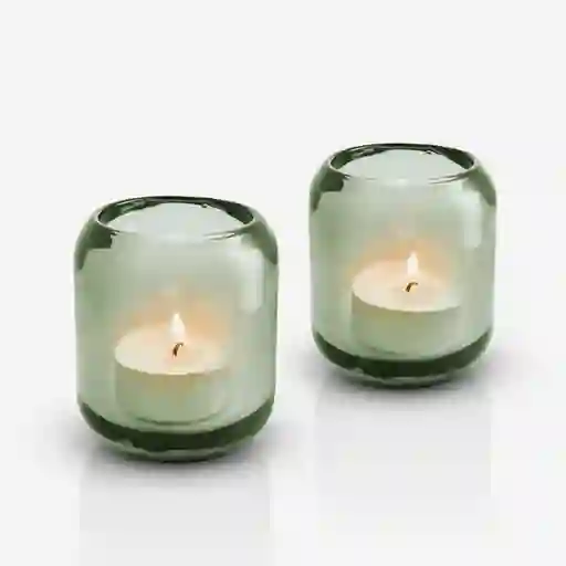 Evasolo Set Candelabro Acorn Verde