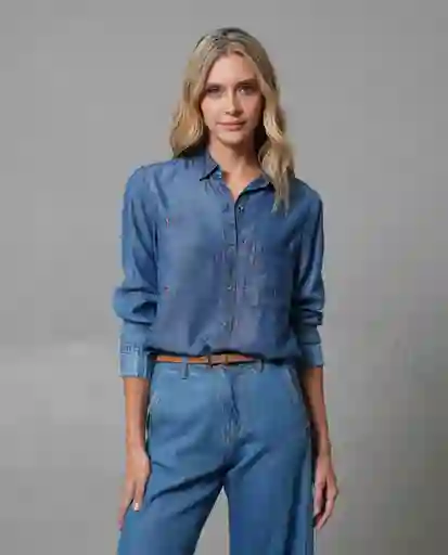 Camisa Mujer Azul Talla L 213G010_AZU174021 Rifle