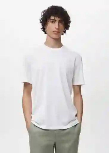 Camiseta Bellow Blanco Talla S Hombre Mango