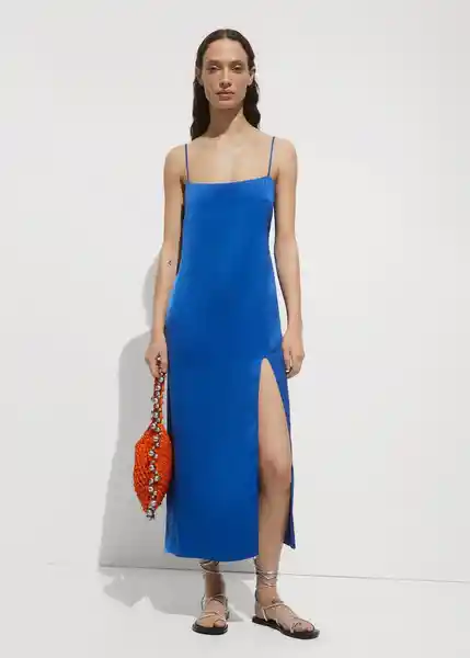 Vestido Asun2 Azul Talla 24 Mujer Mango