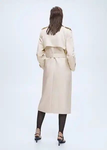 Gabardina Trench Malibu Crudo Talla S Mujer Mango