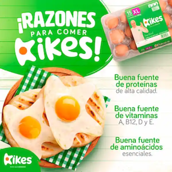 Kikes Amor que alimenta Huevos AA Rojos L