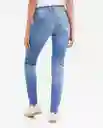 Jean Rusty Femenino Azul Cristalino Talla 10 Chevignon