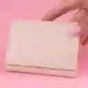 Billetera Para Mujer Letras en Relieve Rosa Miniso