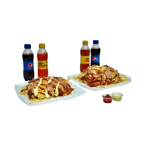 2 Combos Salchipapa de la Casa Agrandadas