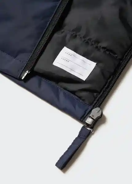 Abrigo Anorak Pepelu Navy Talla 71 Niños Mango