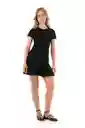 Vestido Corto Amelie Negro Talla XS Mercedes Campuzano