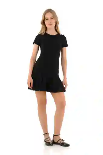 Vestido Corto Amelie Negro Talla XS Mercedes Campuzano
