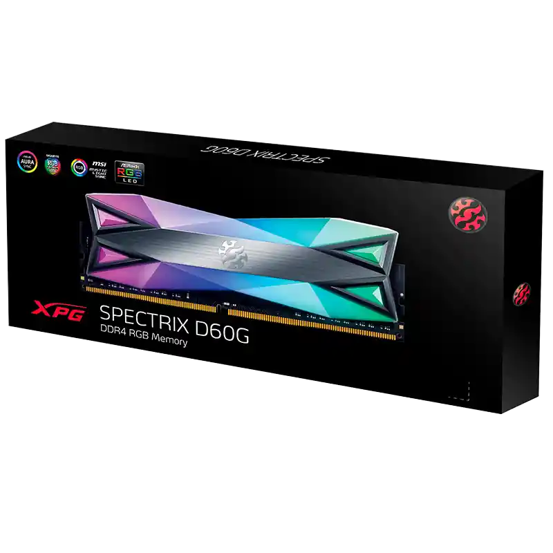 rgb XPG memoria ram pc spectrix d60g ddr4 16 gb 3200 mhz