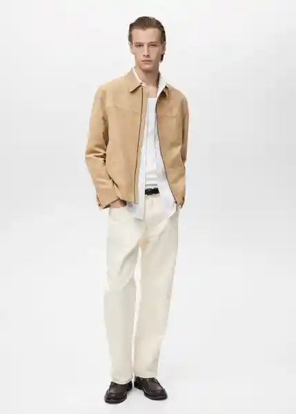 Chaqueta Nema Beige Talla M Hombre Mango