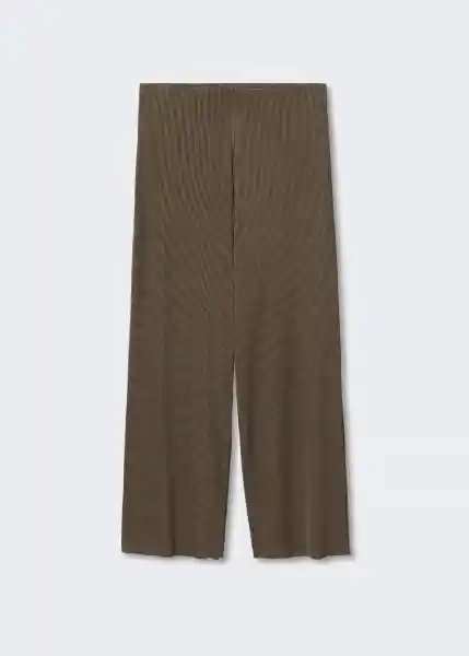 Pantalón Mariona Khaki Talla 18 Mujer Mango