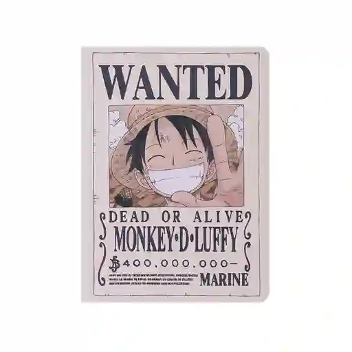 Libreta Tapa Dura Luffy 80 Hojas Serie One Piece Variado Miniso